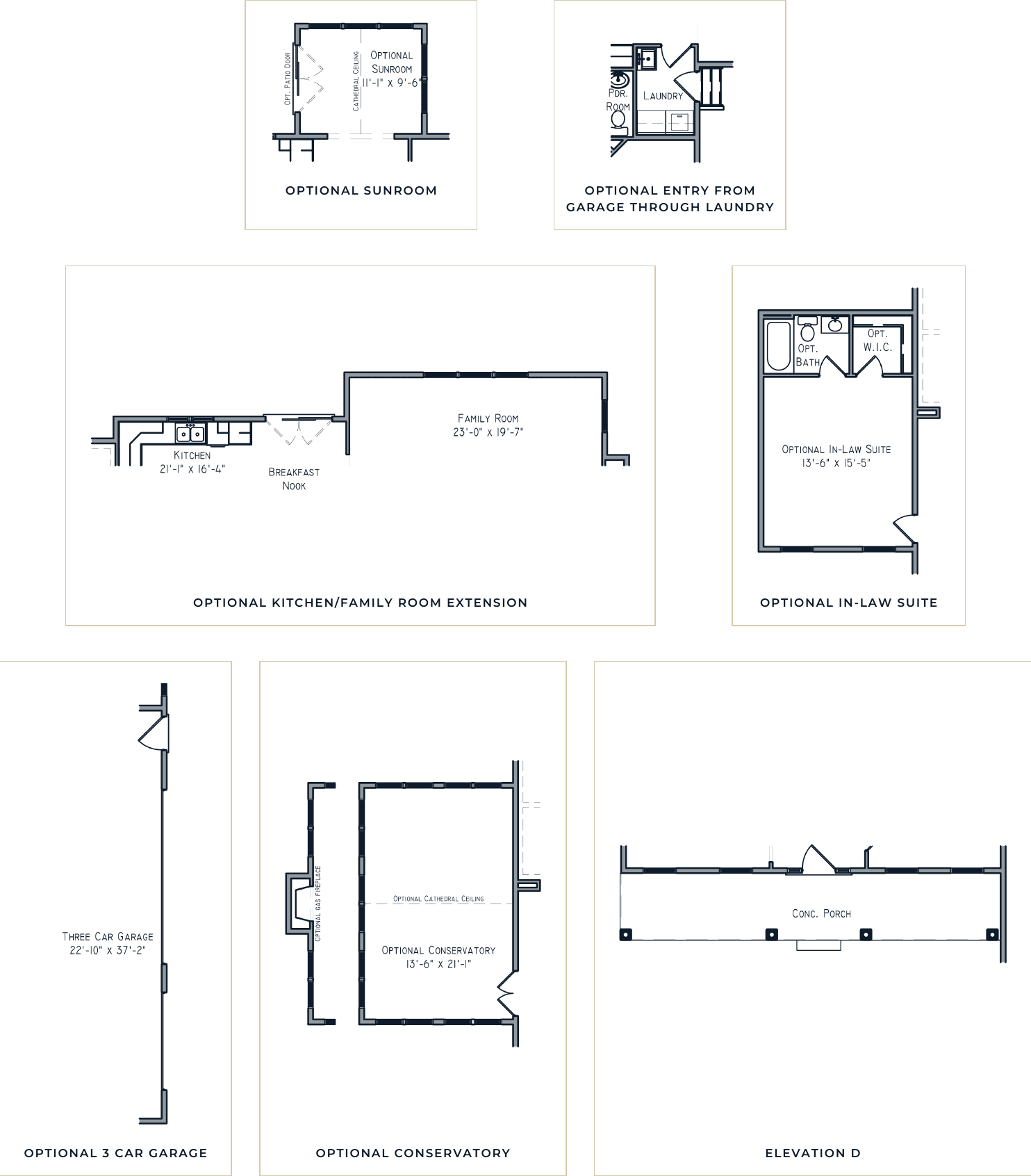 The Daydreamer first floor options drawing