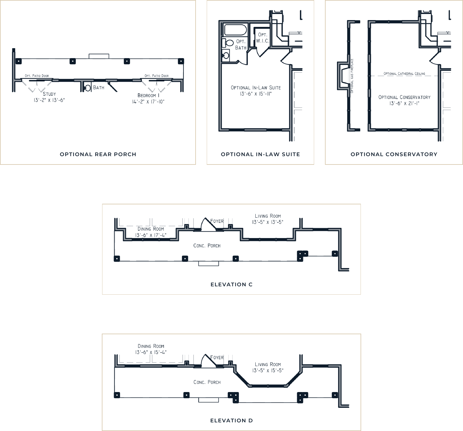 The Expressionist II first floor options drawing