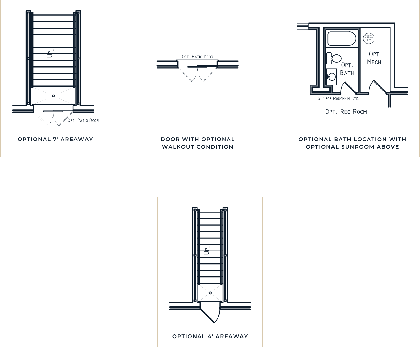 The Illustrator basement options drawing