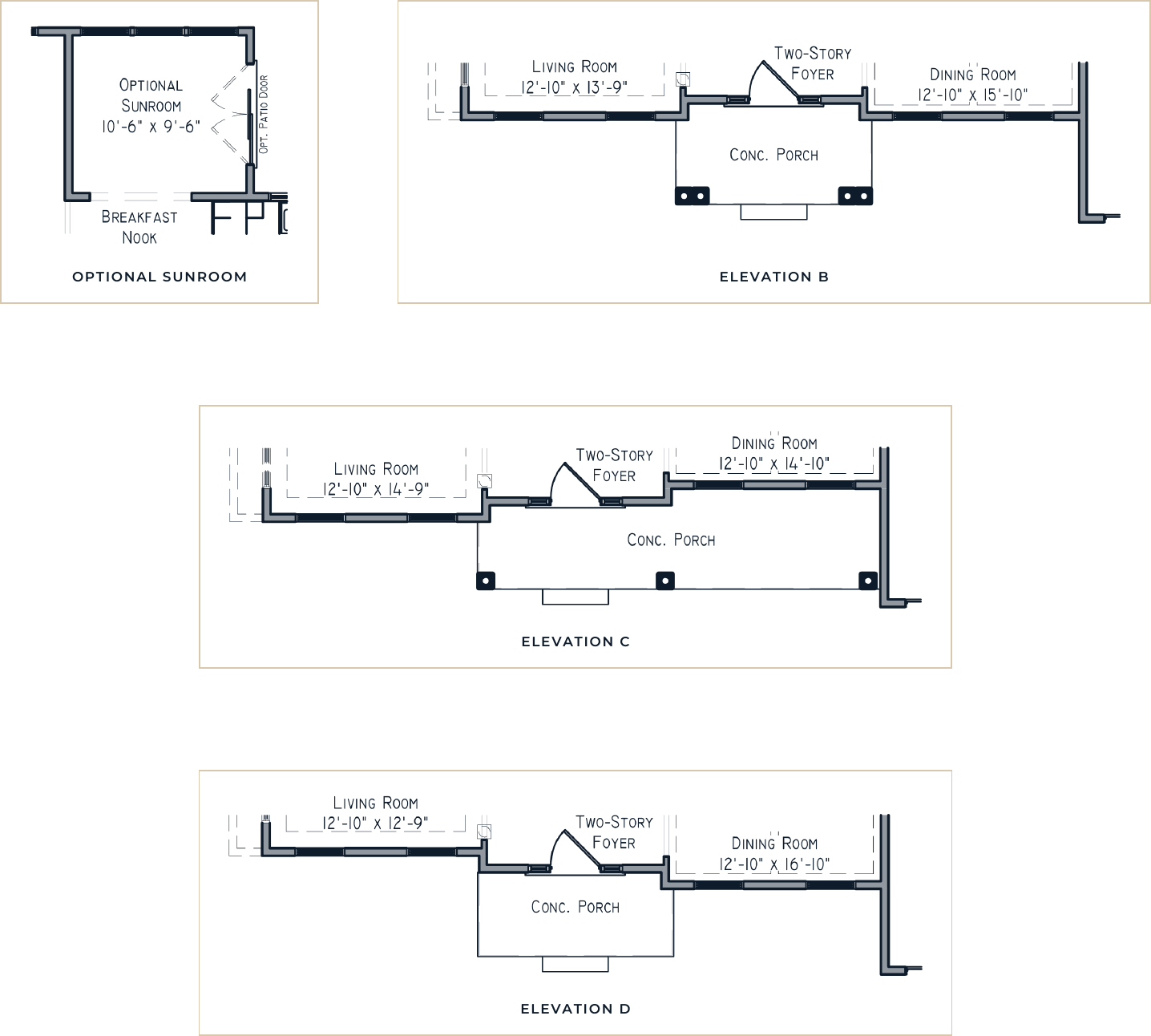 The Illustrator first floor options drawing