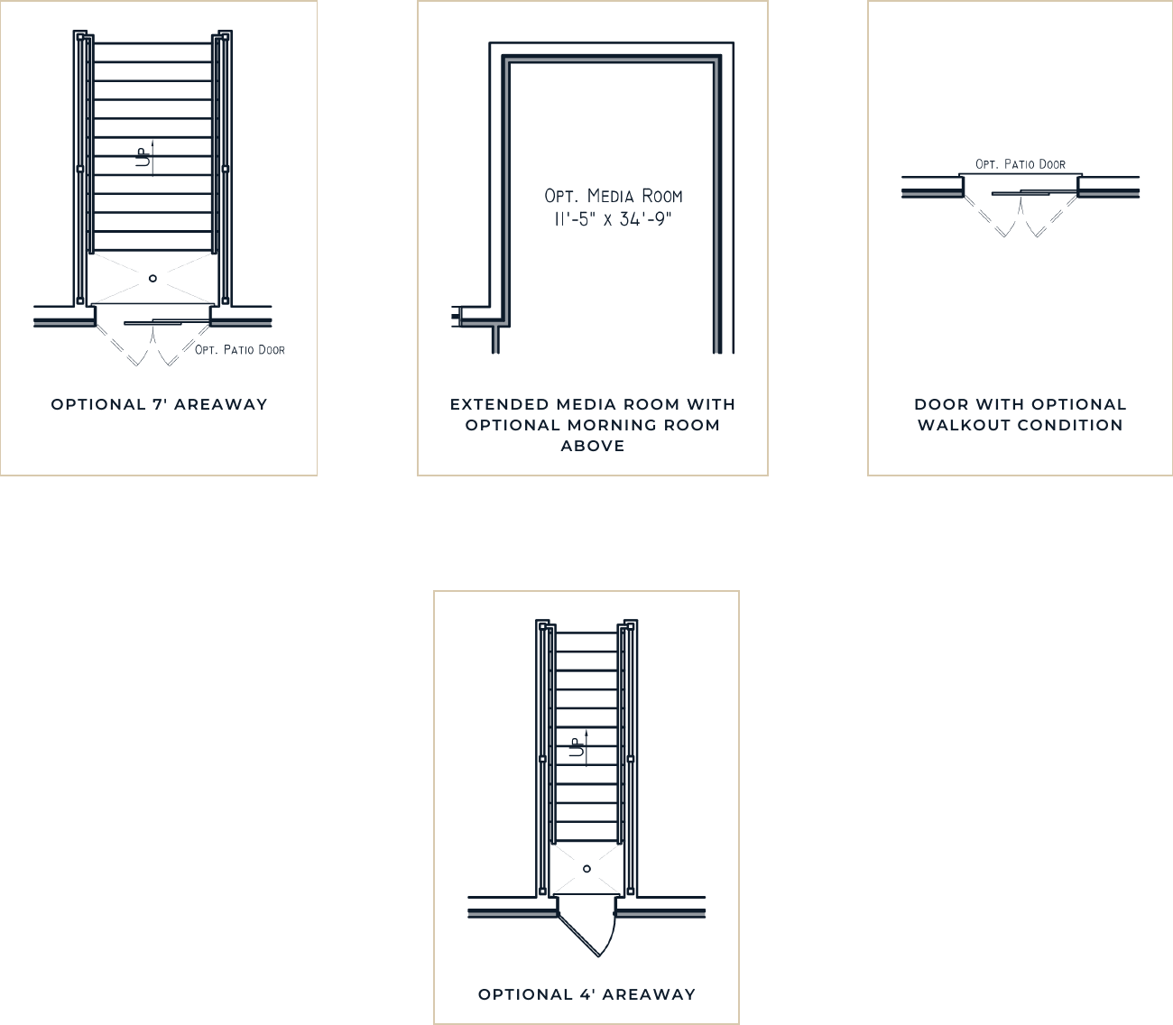 The Maestro basement options drawing