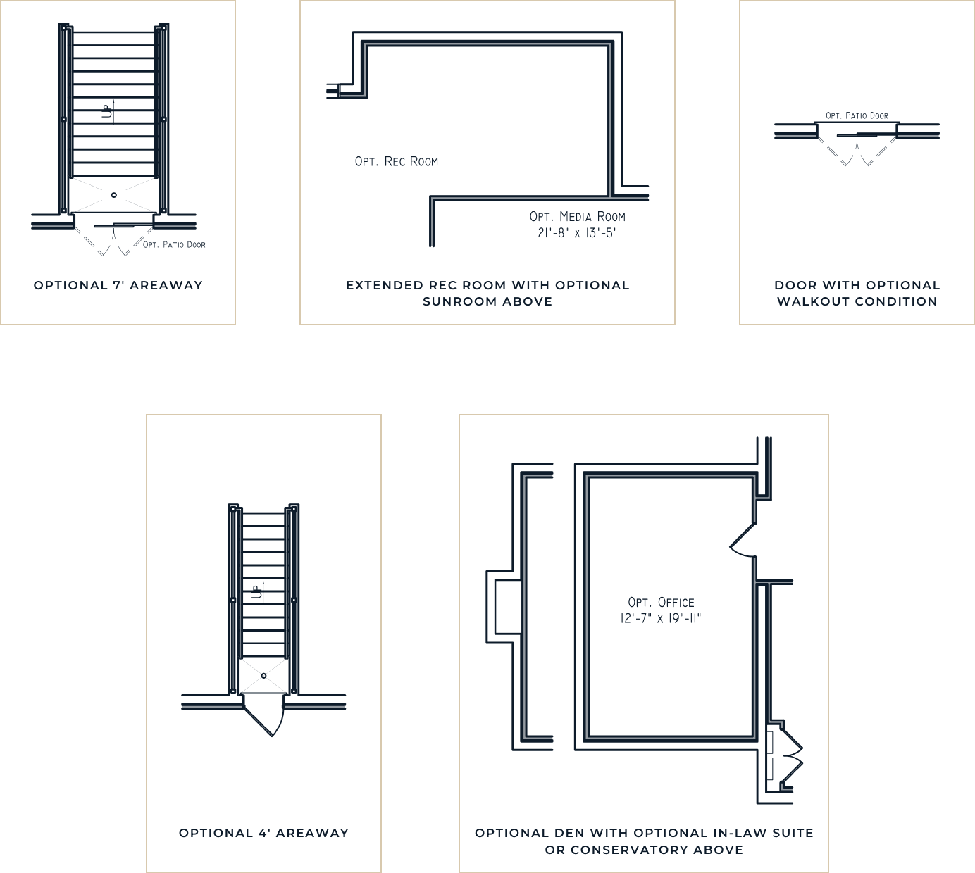 The Novel basement options drawing