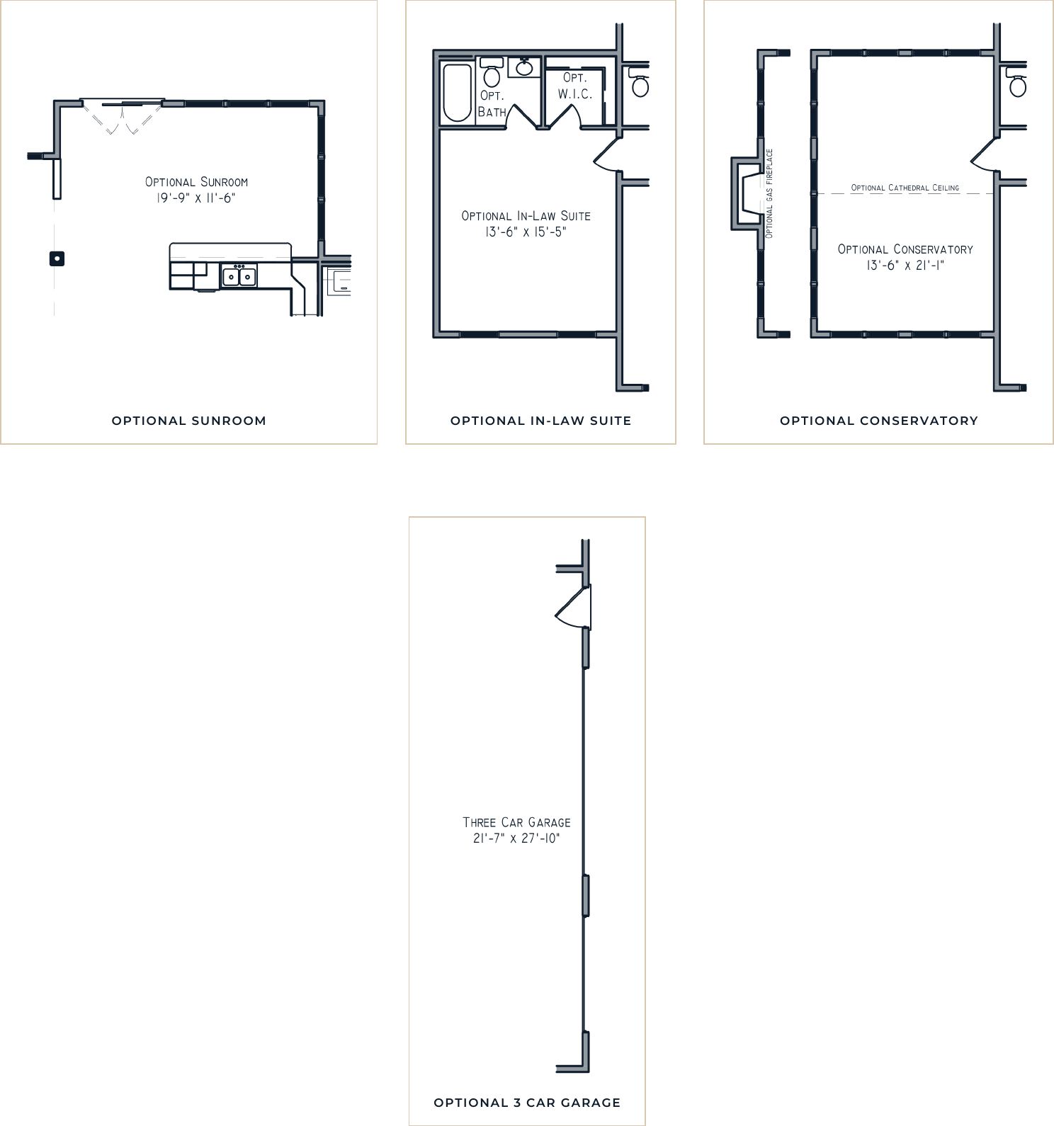 The Novel first floor options drawing