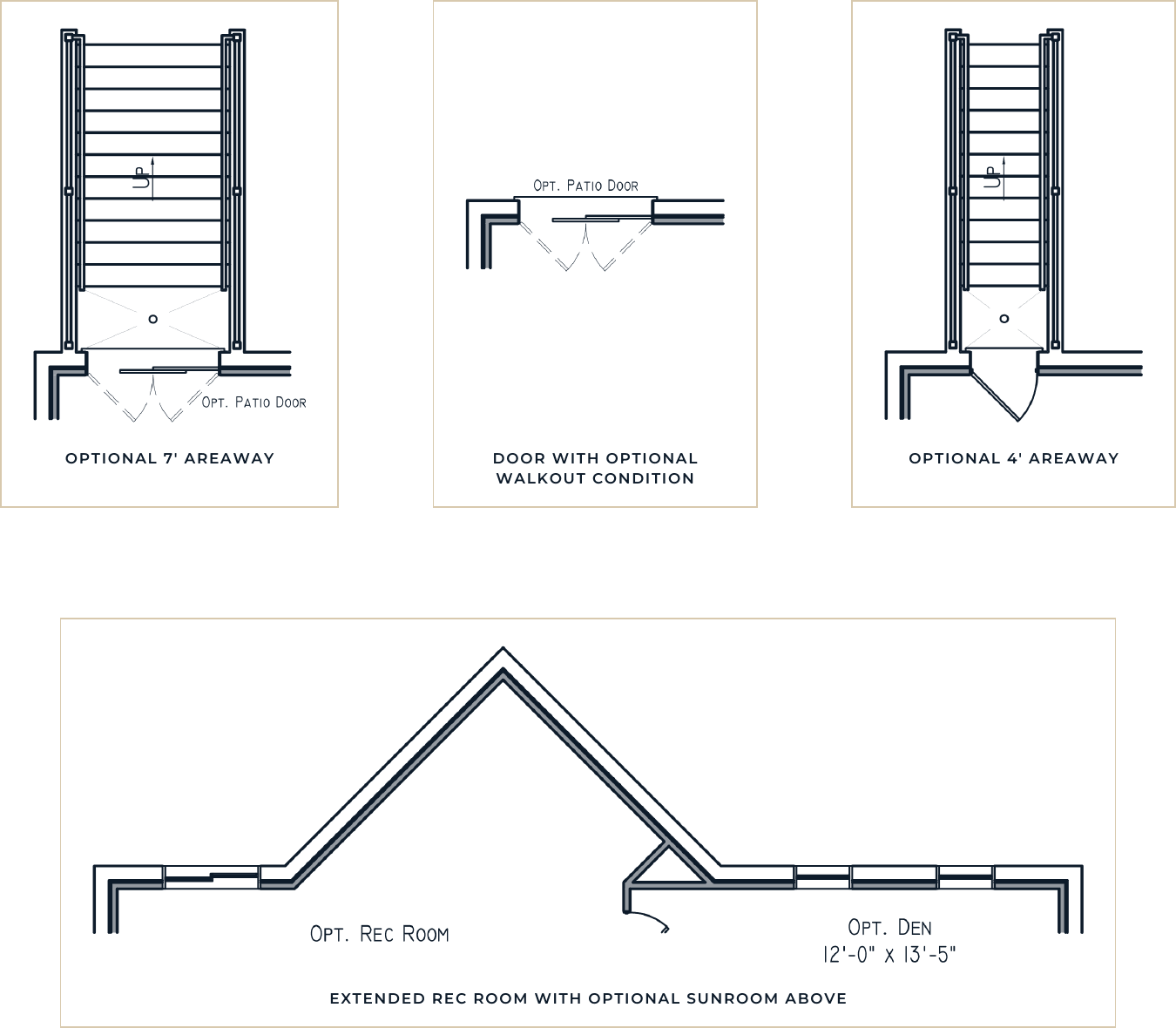 The Romantic basement options drawing