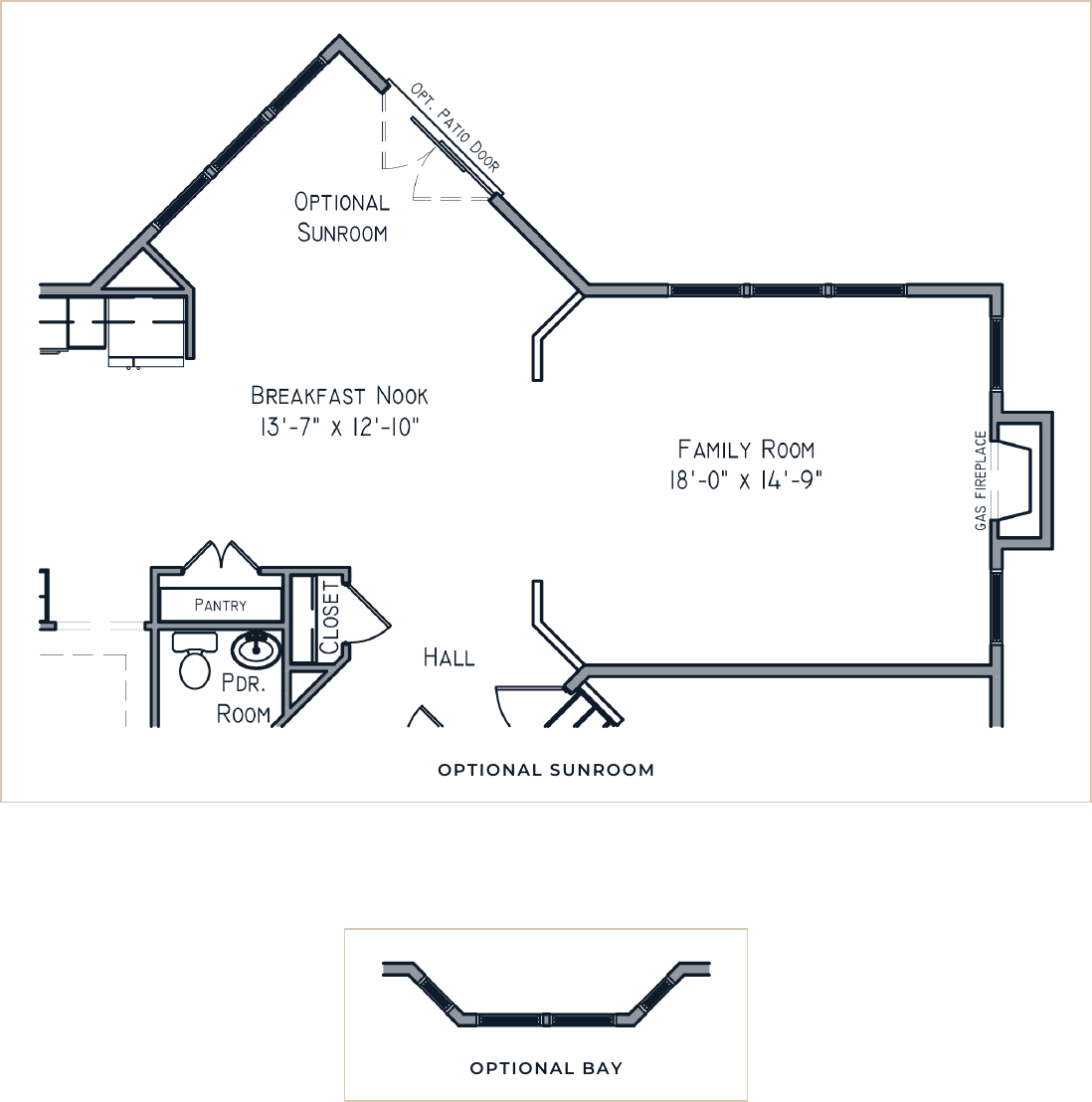 The Romantic first floor options drawing