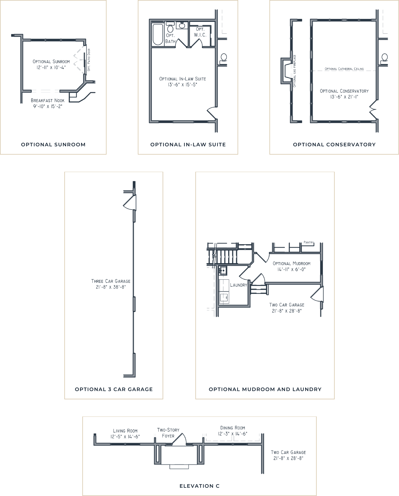The Visionary first floor options drawing